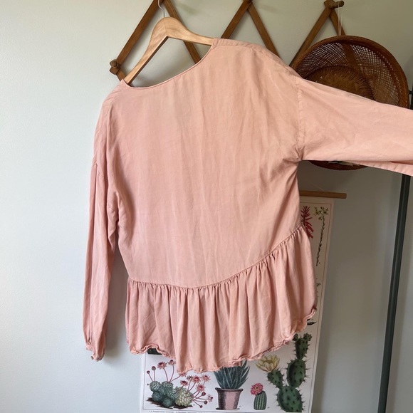 Zara TRF Collection Blush Pink Peplum top - Picture 2 of 6